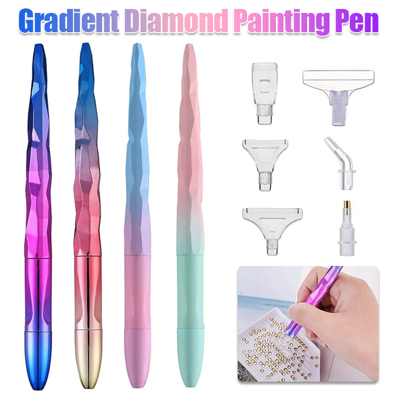 Resin Art Canvas - 6 Kalem Uçlu Gradyanlı Elmas Boyama