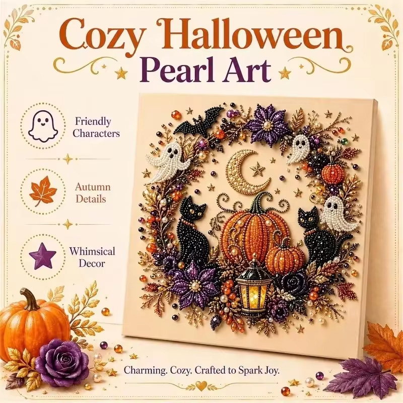 Resin Art Wall Decor - @Halloween Yetişkinler İçin İnci Sanatı Seti
