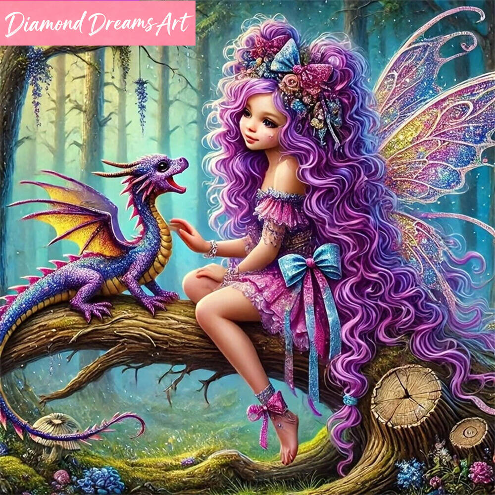Resin Art For Kids - Tam Kare Yuvarlak Elmas Mozaik Kız
