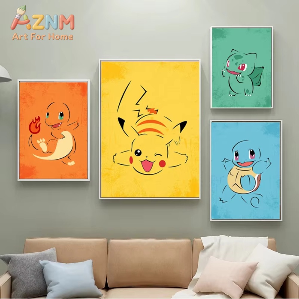 Resin Art For Kids - 1/4 adet Pokemon Anime Pikachu Charmander