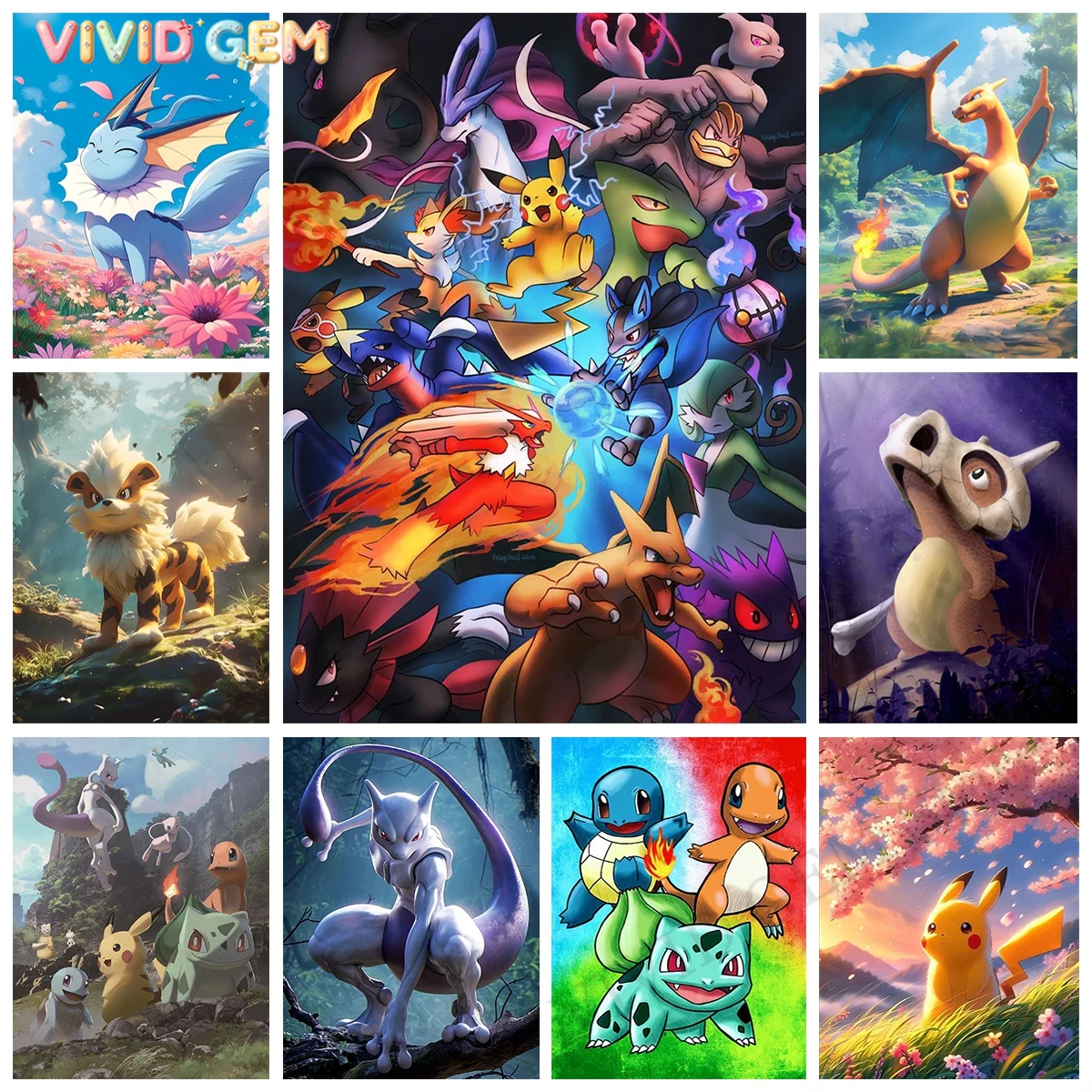 Resin Art For Kids - VIVID GEM Yeni Pokemon DIY Elmas