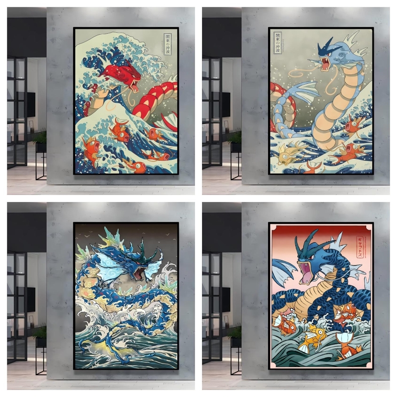 Resin Art Wall Decor - Japon Klasik Anime Resim Baskısı Pokemon