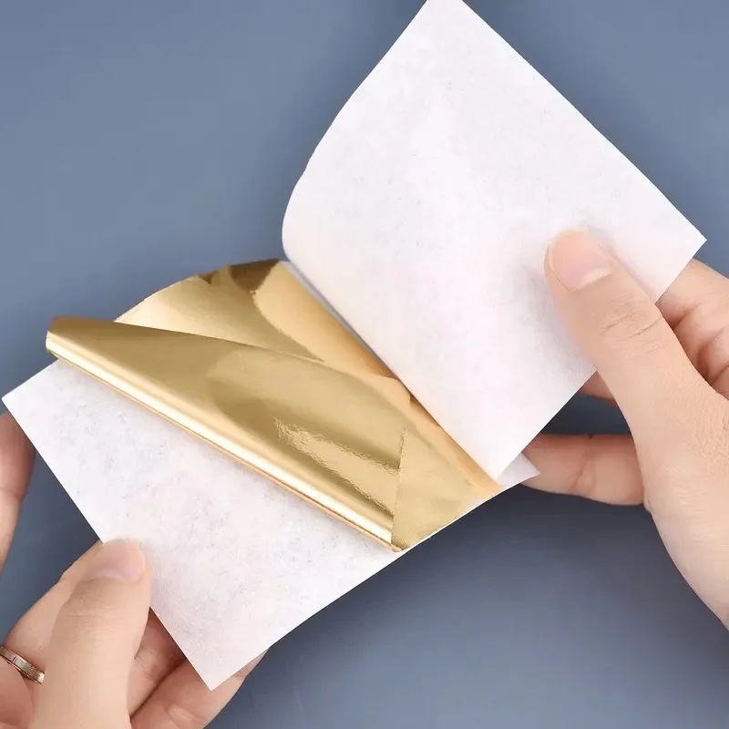 Gold Leaf Foil - 100-300 adet İmitasyon Altın Gümüş Folyo