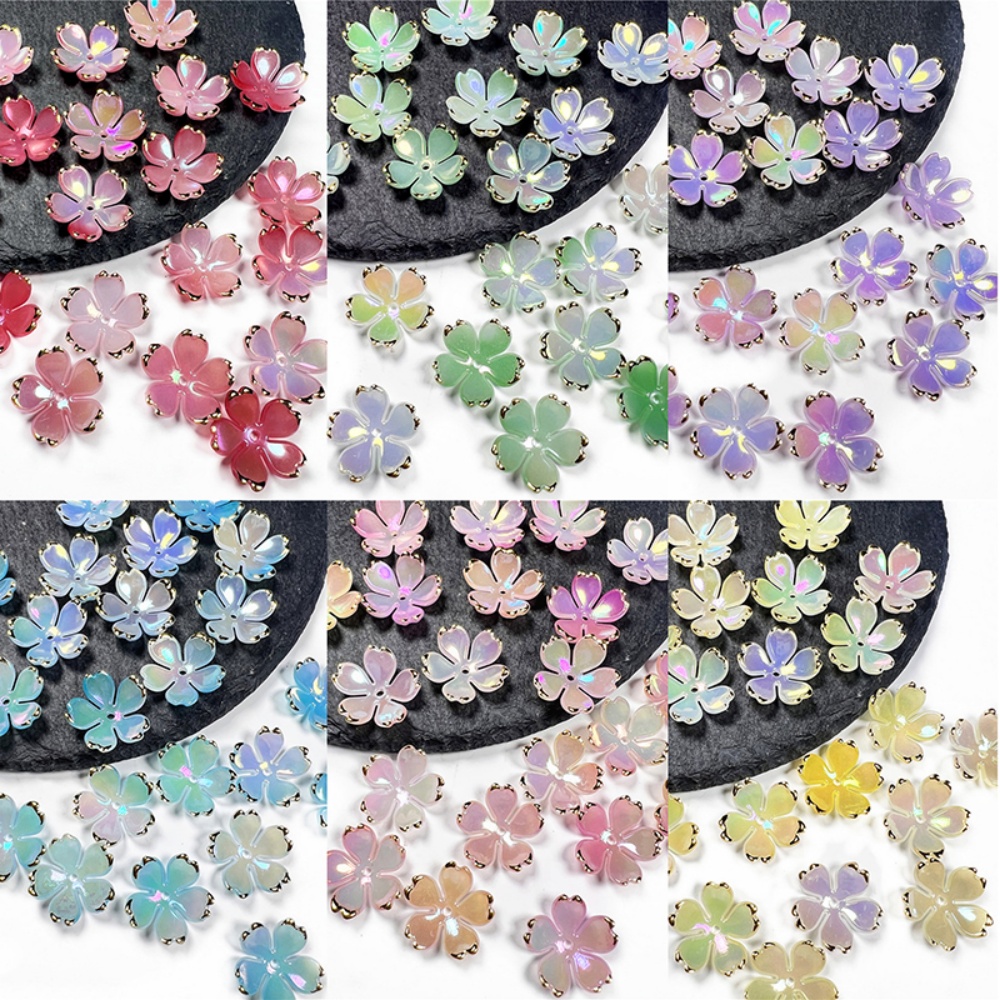 Resin Art For Sale - 50 adet/lot 19mm Akrilik Kiraz Çiçeği