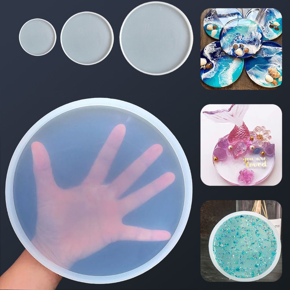 Resin Art Coasters - Şeffaf sıvı sanatlar yuvarlak Coaster reçine