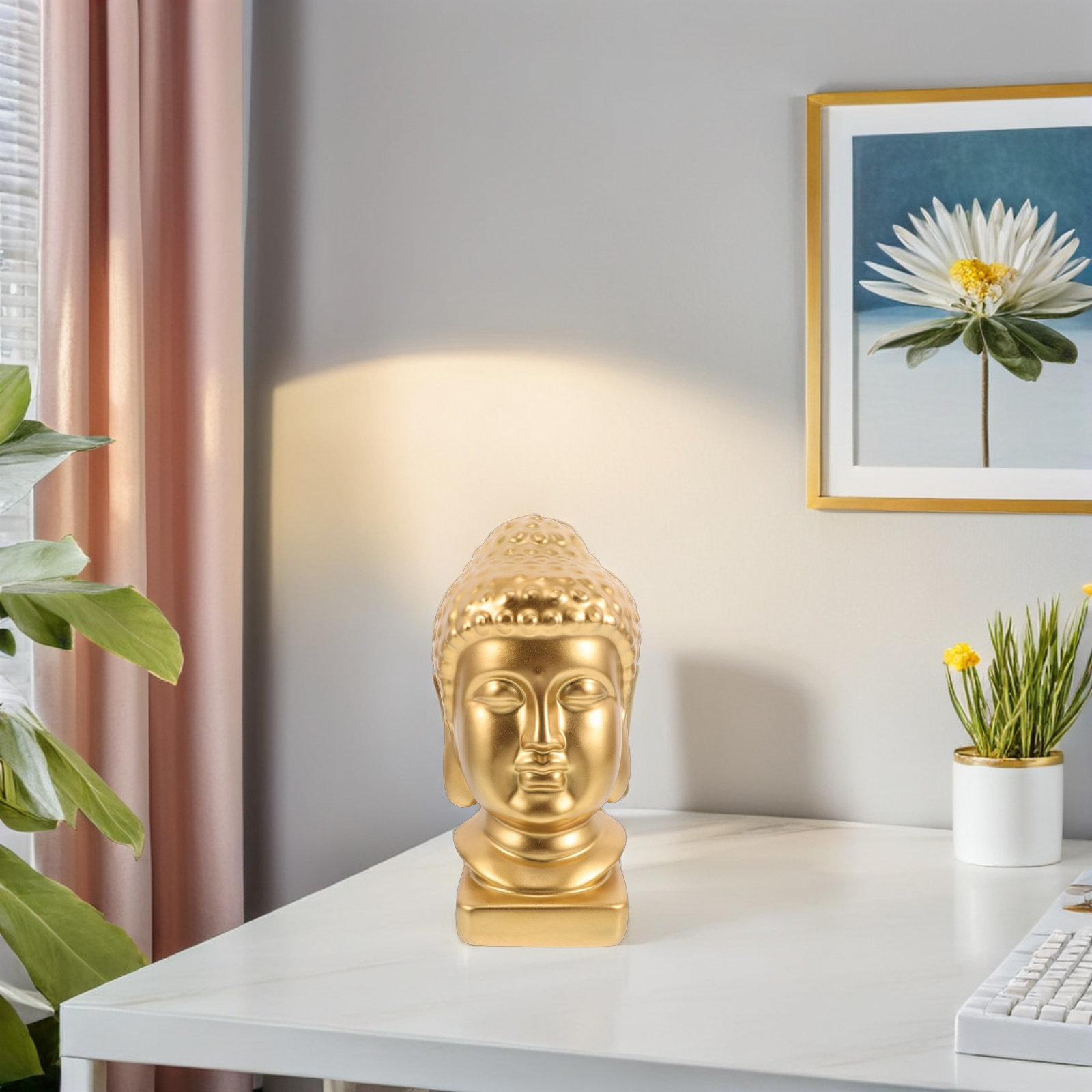 Reçine Buda Başı Sanat Heykeli - Resin Art And Decor incelemesi ve fiyatı
