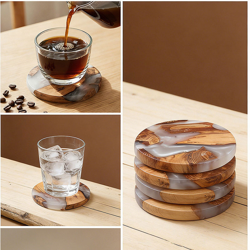 İçecek Altlığı Seti, Ahşap Bar - Resin Art Coasters incelemesi ve fiyatı