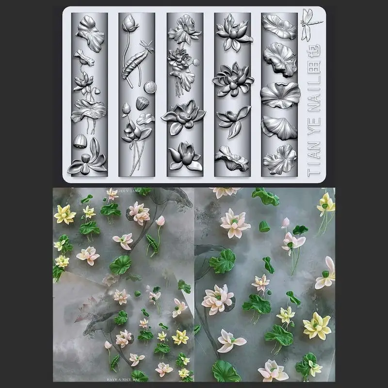 Çiçek Serisi 3D Kavisli Tırnak - Resin Art Template incelemesi ve fiyatı