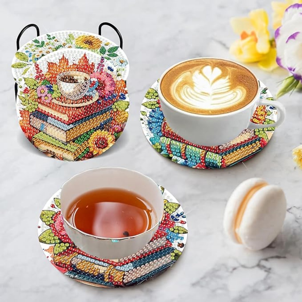 8 adet/DIY elmas sanat resim t - Resin Art Coasters incelemesi ve fiyatı