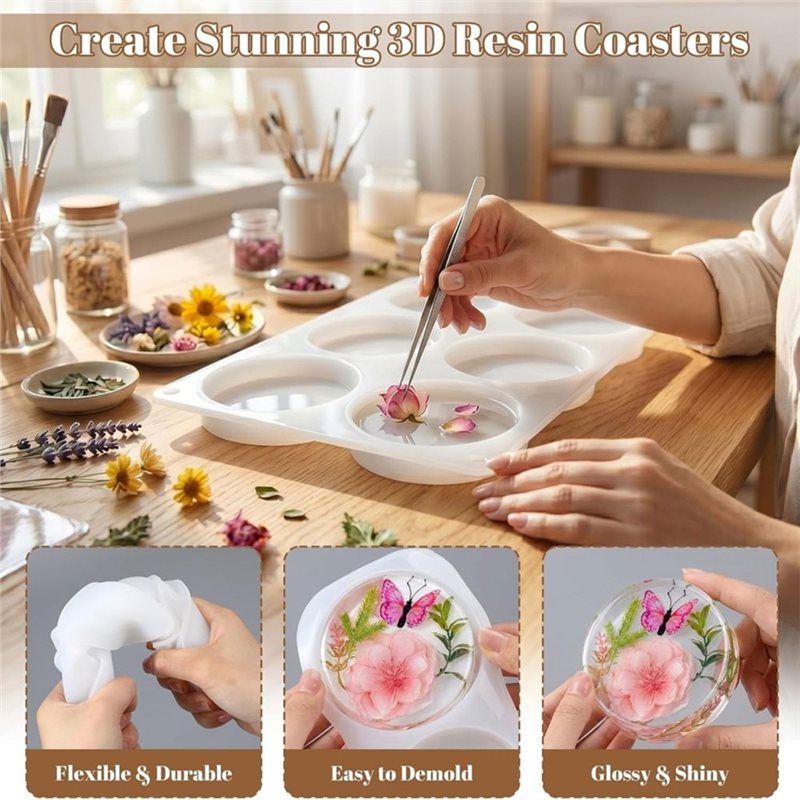 [ABFI!】 DIY Epoksi Sanat El Sa - Resin Art Coasters incelemesi ve fiyatı