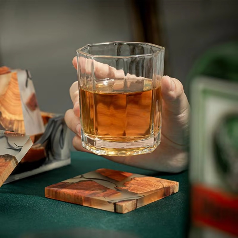 Ahşap Reçine Bardak Kare Finca - Resin Art Coasters incelemesi ve fiyatı