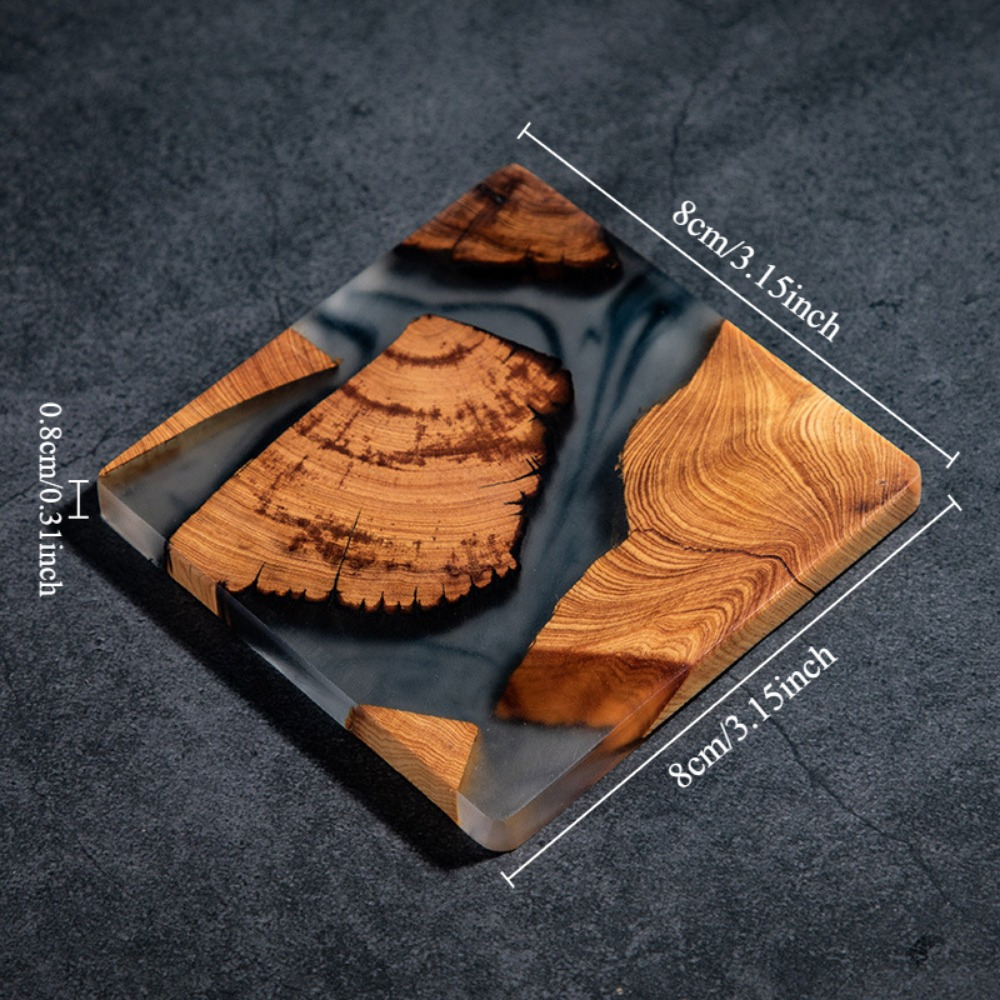 Ahşap Reçine Bardak Kare Finca - Resin Art Coasters incelemesi ve fiyatı