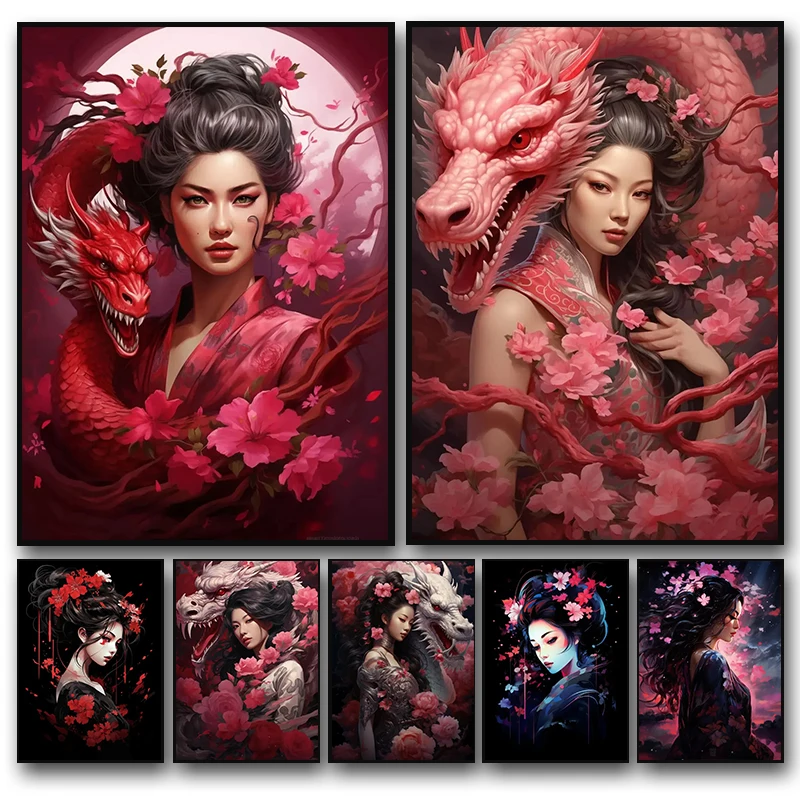 Vintage japon geyşa kadın kızl - Resin Art Wall Decor incelemesi ve fiyatı