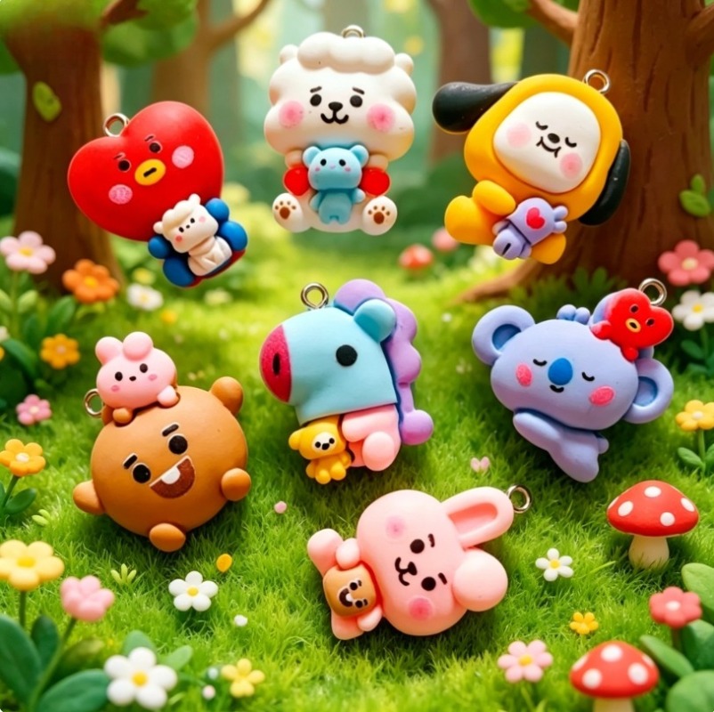 7 adet BT21 Reçine Karikatür F - Resin Art For Sale incelemesi ve fiyatı