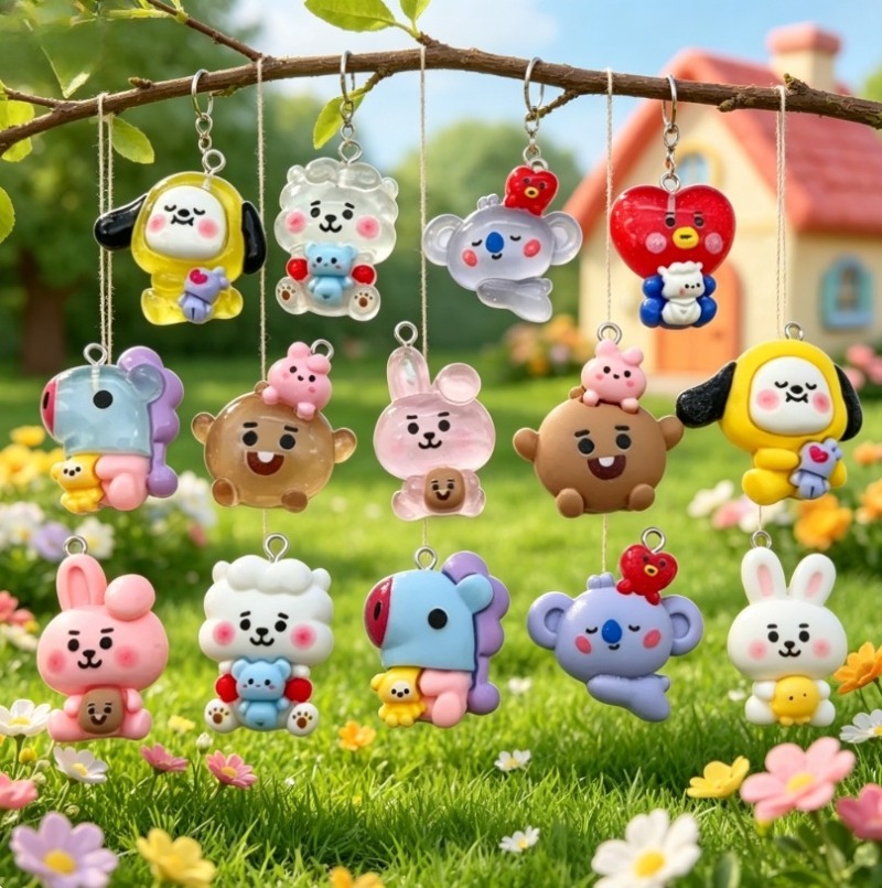 7 adet BT21 Reçine Karikatür F - Resin Art For Sale incelemesi ve fiyatı