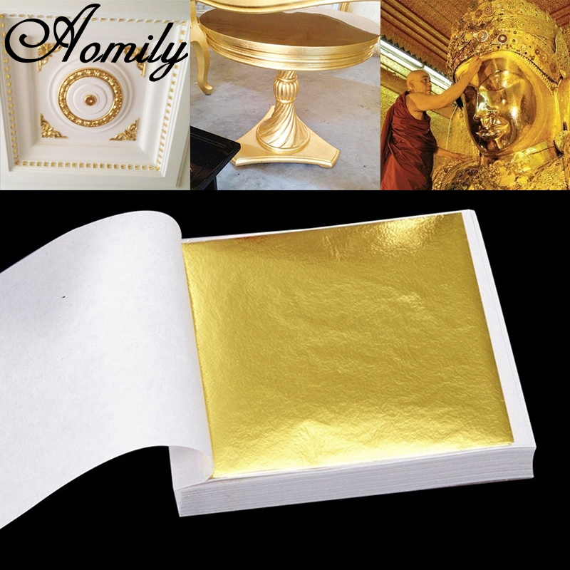 Aomily 100 adet/takım 9x9cm ya - Gold Leaf Foil incelemesi ve fiyatı