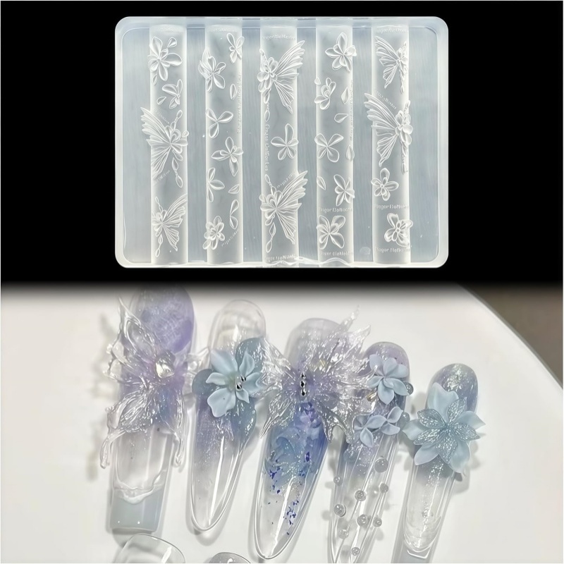 3D Kelebek Çiçek Jel Tırnak Sa - Resin Art Template incelemesi ve fiyatı
