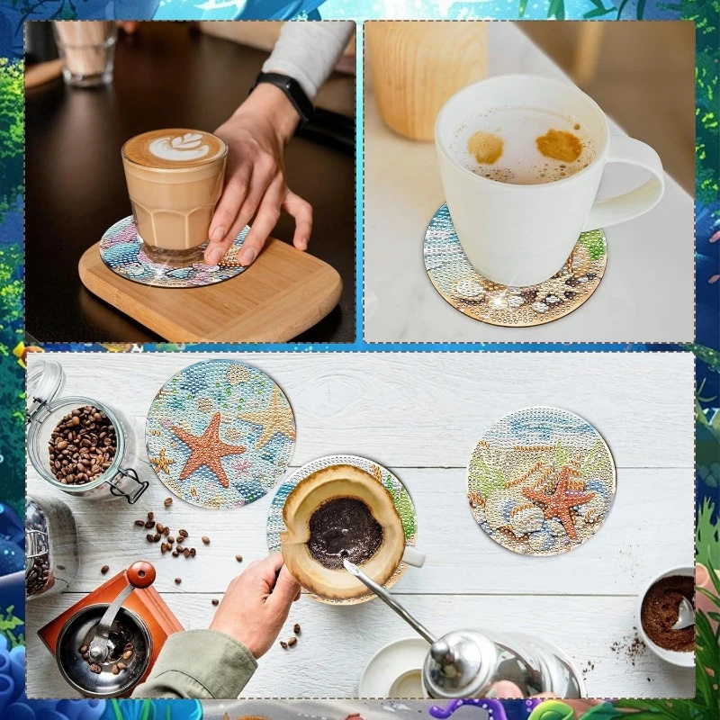 8 Parça Elmas Sanatı Boyama Al - Resin Art Coasters incelemesi ve fiyatı